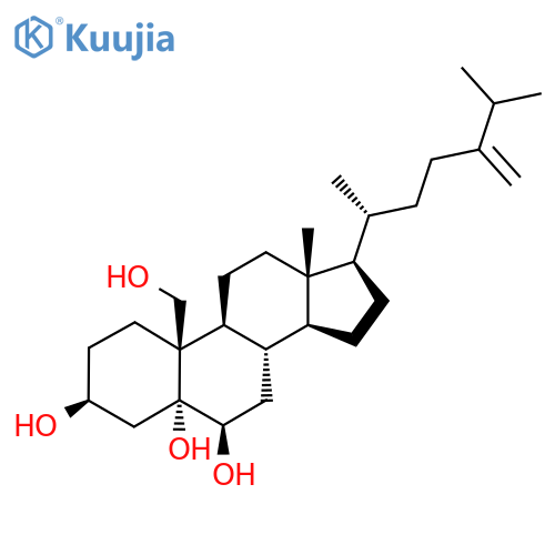 (3S,5R,6R,8S,9S,10R,13R,14S,17R)-10-(Hydroxymethyl)-13-methyl-17-[(2R)-6-methyl-5-methylideneheptan-2-yl]-1,2,3,4,6,7,8,9,11,12,14,15,16,17-tetradecahydrocyclopenta[a]phenanthrene-3,5,6-triol structure