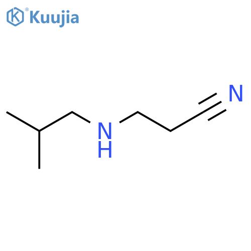 3-(2-methylpropyl)aminopropanenitrile structure
