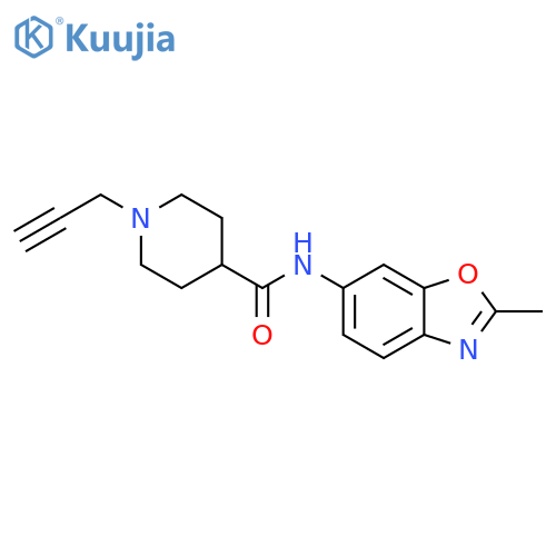 N-(2-Methyl-6-benzoxazolyl)-1-(2-propyn-1-yl)-4-piperidinecarboxamide structure