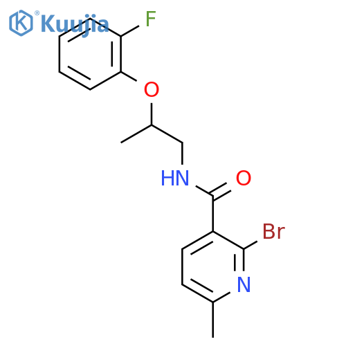 2-bromo-N-[2-(2-fluorophenoxy)propyl]-6-methylpyridine-3-carboxamide structure