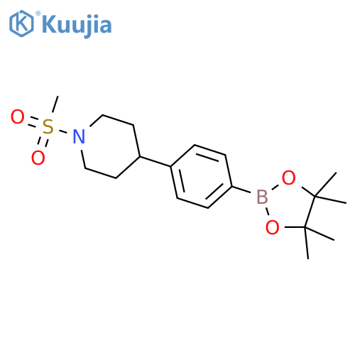 1-(Methylsulfonyl)-4-(4-(4,4,5,5-tetramethyl-1,3,2-dioxaborolan-2-yl)phenyl)piperidine structure