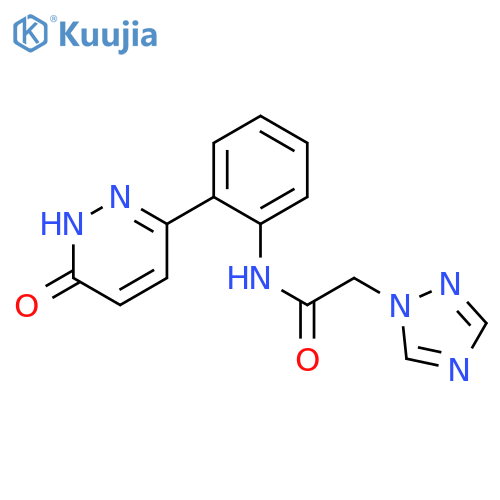 N-2-(6-oxo-1,6-dihydropyridazin-3-yl)phenyl-2-(1H-1,2,4-triazol-1-yl)acetamide structure