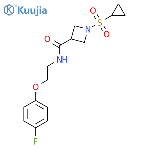 1-(cyclopropanesulfonyl)-N-[2-(4-fluorophenoxy)ethyl]azetidine-3-carboxamide structure