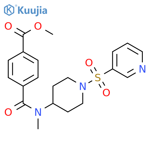 methyl 4-({[1-(pyridine-3-sulfonyl)piperidin-4-yl]methyl}carbamoyl)benzoate structure