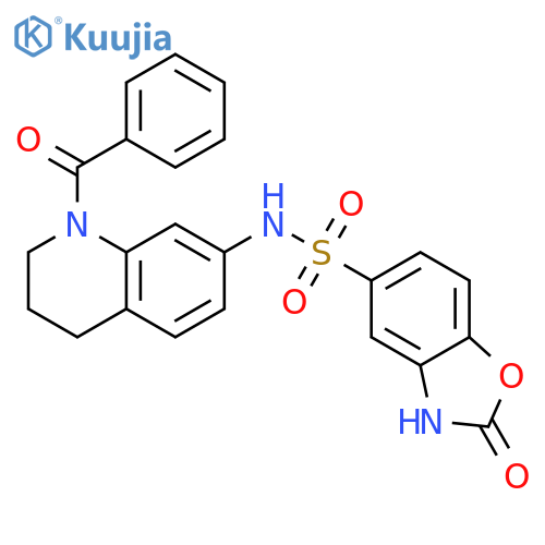 N-(1-benzoyl-1,2,3,4-tetrahydroquinolin-7-yl)-2-oxo-2,3-dihydro-1,3-benzoxazole-5-sulfonamide structure