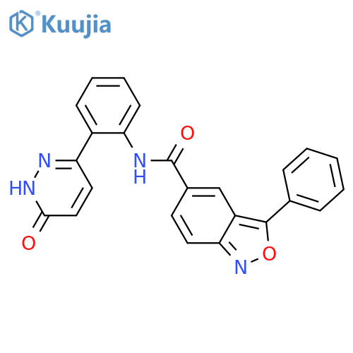 N-[2-(6-oxo-1,6-dihydropyridazin-3-yl)phenyl]-3-phenyl-2,1-benzoxazole-5-carboxamide structure