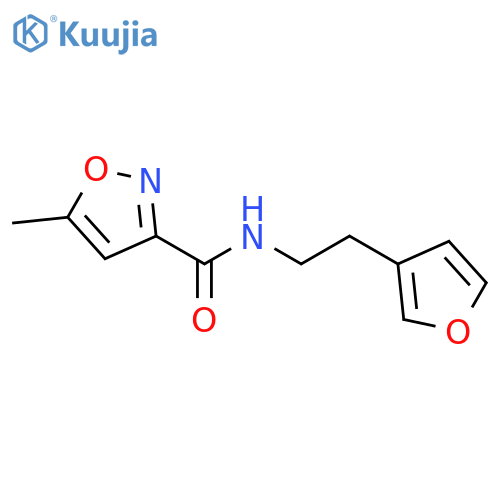 N-[2-(furan-3-yl)ethyl]-5-methyl-1,2-oxazole-3-carboxamide structure