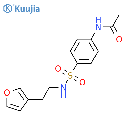 N-(4-{[2-(furan-3-yl)ethyl]sulfamoyl}phenyl)acetamide structure