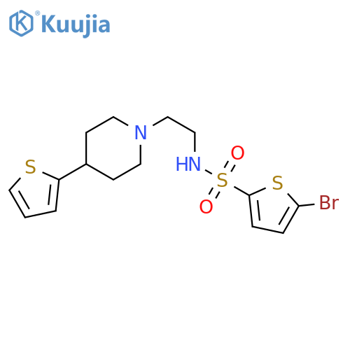 5-bromo-N-{2-[4-(thiophen-2-yl)piperidin-1-yl]ethyl}thiophene-2-sulfonamide structure