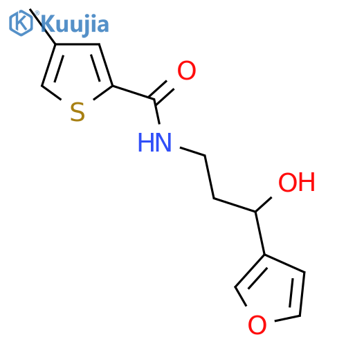N-3-(furan-3-yl)-3-hydroxypropyl-4-methylthiophene-2-carboxamide structure