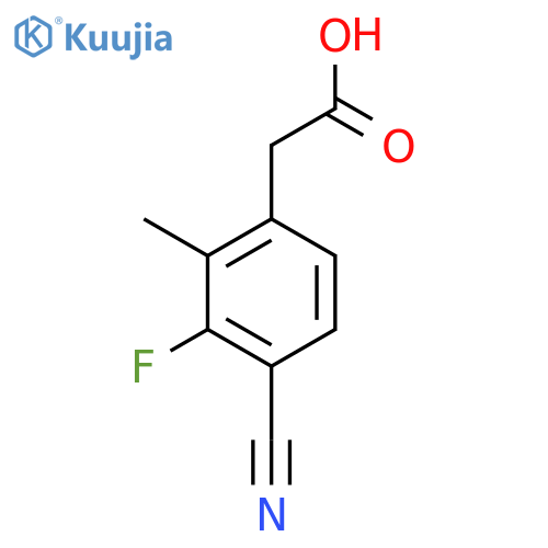 Benzeneacetic acid, 4-cyano-3-fluoro-2-methyl- structure