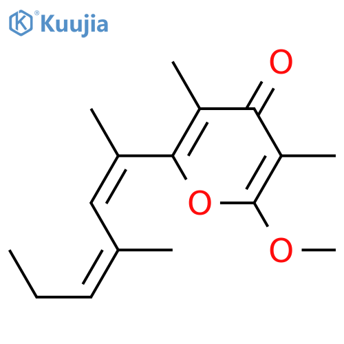 4H-Pyran-4-one,2-[(1Z,3Z)-1,3-dimethyl-1,3-hexadien-1-yl]-6-methoxy-3,5-dimethyl- structure