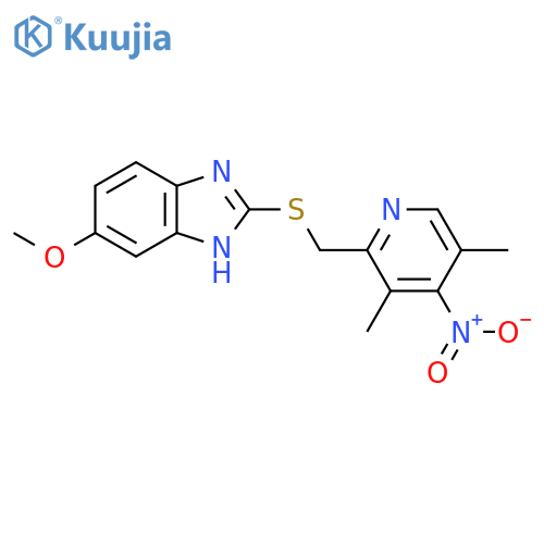 4-Desmethoxy-4-nitro Omeprazole Sulfide structure