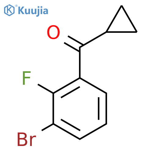 (3-Bromo-2-fluorophenyl)(cyclopropyl)methanone structure