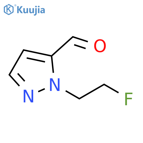 1-(2-fluoroethyl)-1H-pyrazole-5-carbaldehyde structure