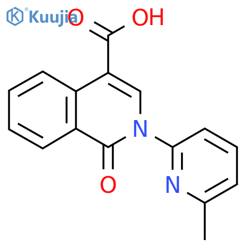 2-(6-Methylpyridin-2-yl)-1-oxo-1,2-dihydroisoquinoline-4-carboxylic acid structure