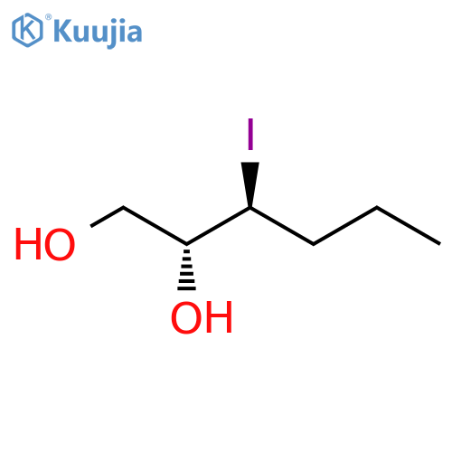 1,2-Hexanediol, 3-iodo-, (2R,3S)-rel- structure