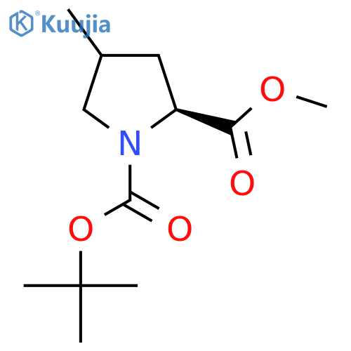 (2S)-1-Tert-butyl 2-methyl 4-methylpyrrolidine-1,2-dicarboxylate structure