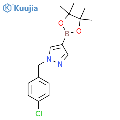 1-[(4-Chlorophenyl)methyl]-4-(4,4,5,5-tetramethyl-1,3,2-dioxaborolan-2-yl)pyrazole structure