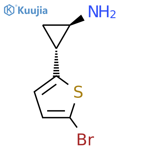 (1R,2R)-2-(5-bromothiophen-2-yl)cyclopropan-1-amine, trans structure