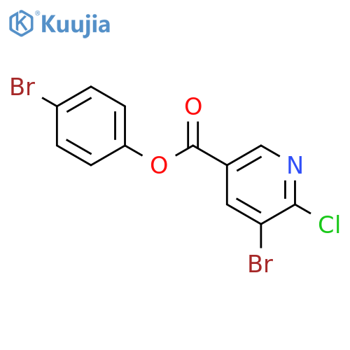 3-PYRIDINECARBOXYLIC ACID, 5-BROMO-6-CHLORO-, 4-BROMOPHENYL ESTER structure