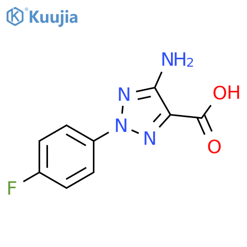 5-Amino-2-(4-fluoro-phenyl)-2H-[1,2,3]triazole-4-carboxylic acid structure