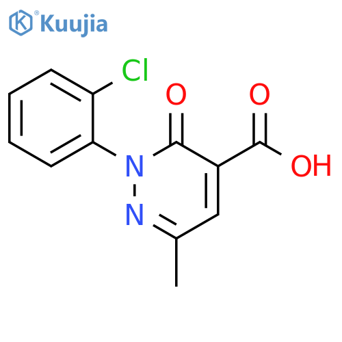 2-(2-Chloro-phenyl)-6-methyl-3-oxo-2,3-dihydro-pyridazine-4-carboxylic acid structure