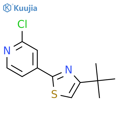 4-(4-tert-Butyl-thiazol-2-yl)-2-chloro-pyridine structure