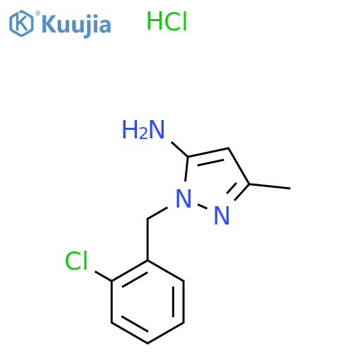 1-(2-Chlorobenzyl)-3-methyl-1H-pyrazol-5-amine hydrochloride structure