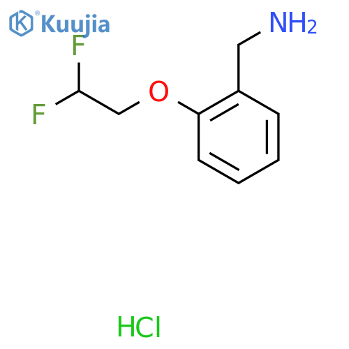 [2-(2,2-Difluoroethoxy)phenyl]methanamine;hydrochloride structure