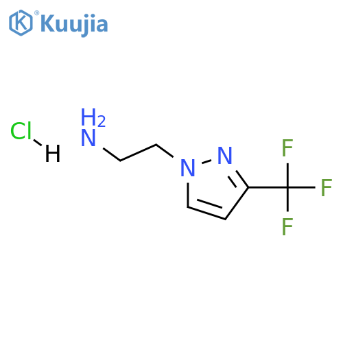 2-[3-(trifluoromethyl)-1H-pyrazol-1-yl]ethan-1-amine hydrochloride structure