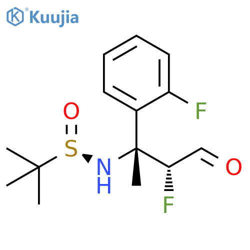 S(R)]-N-[(1R,2R)-2-Fluoro-1-(2-fluorophenyl)-1-methyl-3-oxopropyl]-2-methyl-2-propanesulfinamide structure