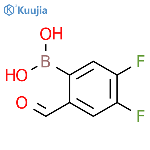 4,5-Difluoro-2-formylphenylboronic acid structure