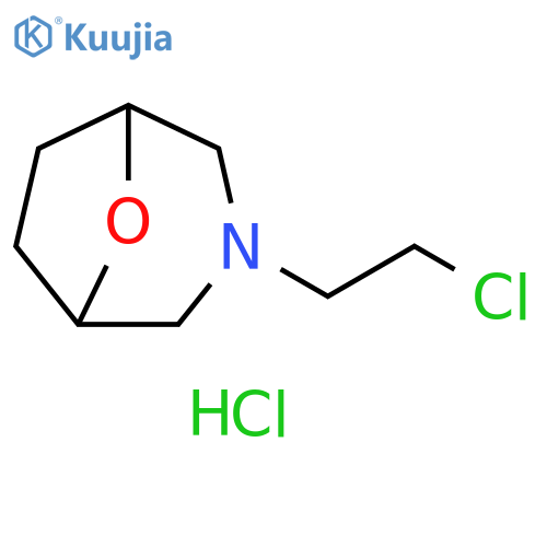 3-(2-chloroethyl)-8-oxa-3-azabicyclo[3.2.1]octane;hydrochloride structure