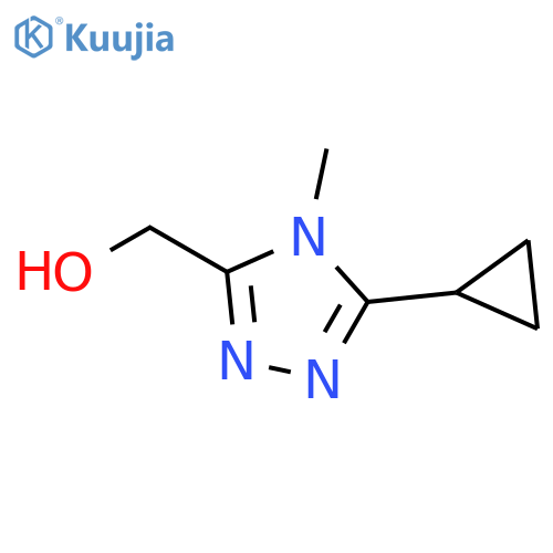 (5-cyclopropyl-4-methyl-4H-1,2,4-triazol-3-yl)methanol structure