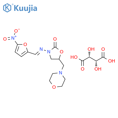 5-(Morpholinomethyl)-3-((5-nitro-2-furfurylidene)amino)oxazolidin-2-one (R-(R*,R*))-tartrate (1:1) structure