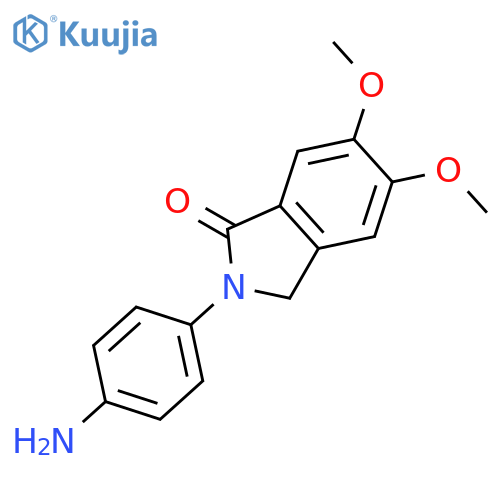 2-(4-Aminophenyl)-5,6-dimethoxy-2,3-dihydro-1H-isoindol-1-one structure