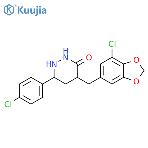 4-[(7-Chloro-1,3-benzodioxol-5-yl)methyl]-6-(4-chlorophenyl)pyridazin-3-ol structure