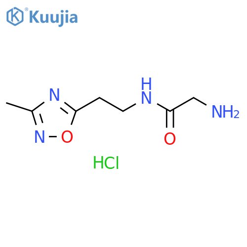 2-amino-N-[2-(3-methyl-1,2,4-oxadiazol-5-yl)ethyl]acetamide hydrochloride structure