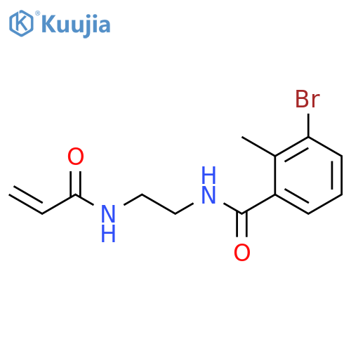 N-{2-(3-bromo-2-methylphenyl)formamidoethyl}prop-2-enamide structure