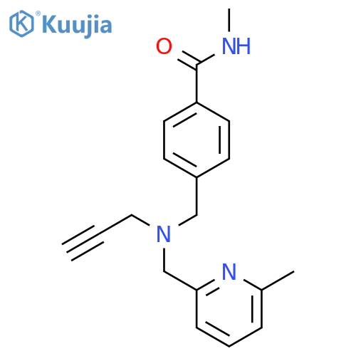 N-Methyl-4-[[(6-methylpyridin-2-yl)methyl-prop-2-ynylamino]methyl]benzamide structure