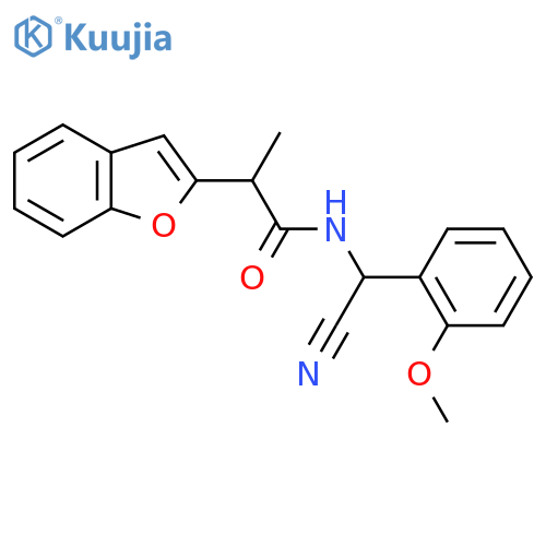 2-(1-Benzofuran-2-YL)-N-[cyano(2-methoxyphenyl)methyl]propanamide structure