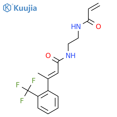 n-[2-(Prop-2-enamido)ethyl]-3-[2-(trifluoromethyl)phenyl]but-2-enamide structure