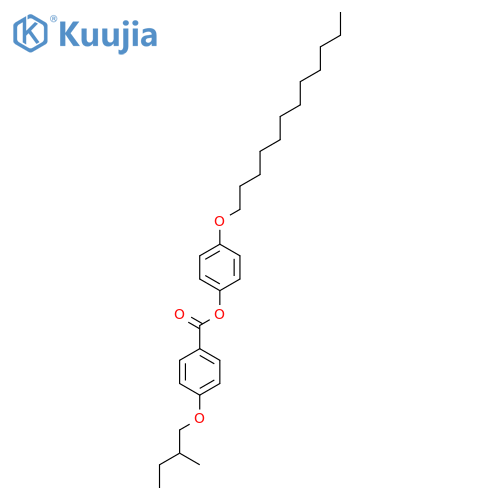 Benzoic acid, 4-(2-methylbutoxy)-, 4-(dodecyloxy)phenyl ester structure