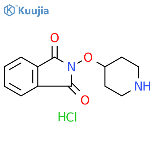 1H-Isoindole-1,3(2H)-dione, 2-(4-piperidinyloxy)-, hydrochloride (1:1) structure