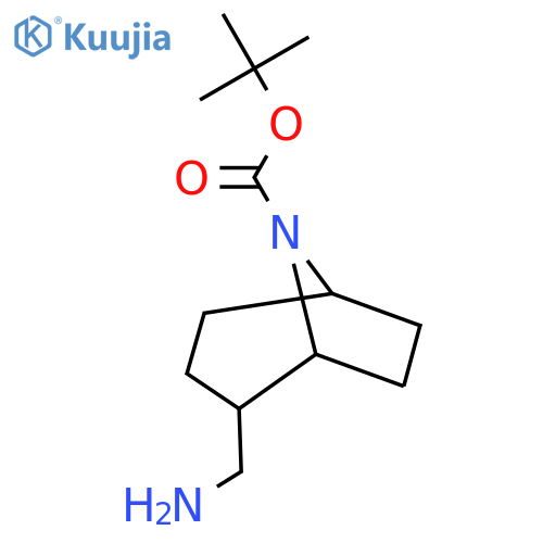 tert-butyl 2-(aminomethyl)-8-azabicyclo[3.2.1]octane-8-carboxylate structure