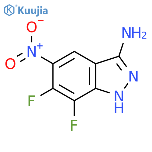 6,7-Difluoro-5-nitro-1H-indazol-3-amine structure