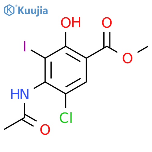 Methyl 4-acetamido-5-chloro-2-hydroxy-3-iodobenzoate structure