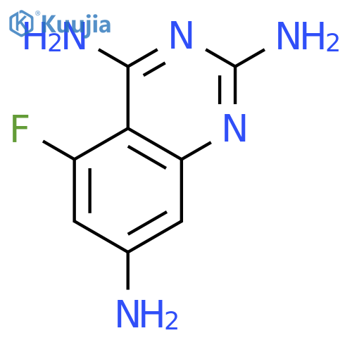 2,4,7-Quinazolinetriamine, 5-fluoro- structure