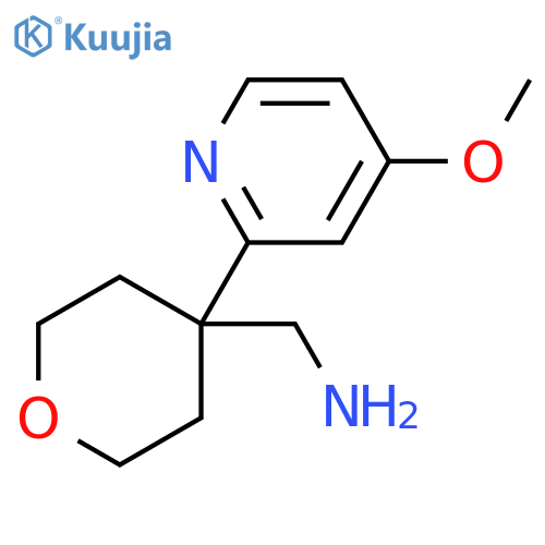 [4-(4-Methoxypyridin-2-yl)oxan-4-yl]methanamine structure